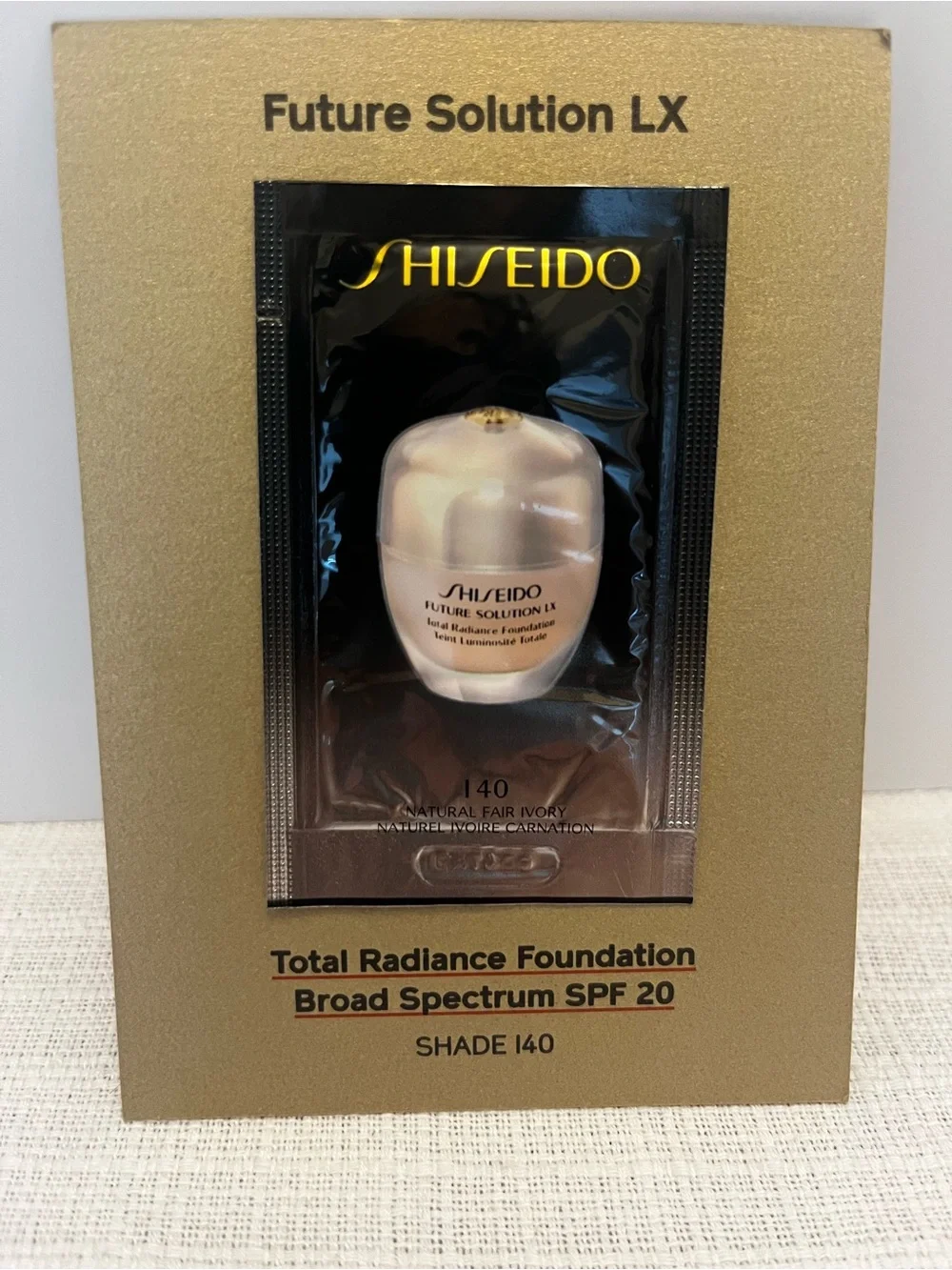 Shiseido future solution total radiance foundation samples (4) in shade I40. NWT